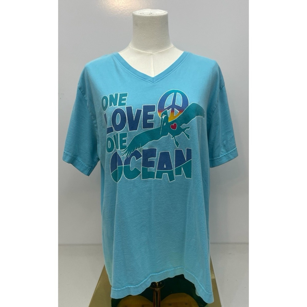 Lucy Jimmy Buffett Lulus Gulf Shores AL Shirt Womens XL‎ One Love One Ocean Flaw